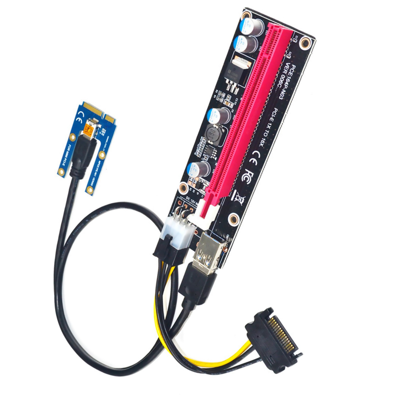 Mini PCIe to PCI express 16X Riser For Laptop External Card EXP GDC BTC Miner