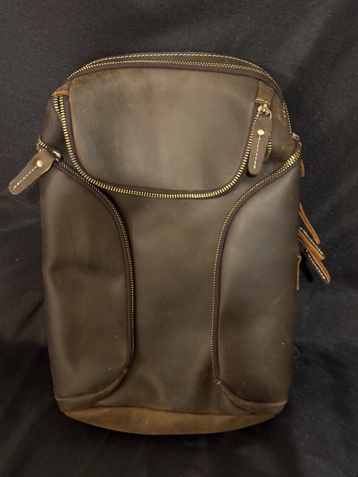 LANNSYNE Vintage Full Grain Leather Sling Bag,Leather Travel Wallet Neck Wall...