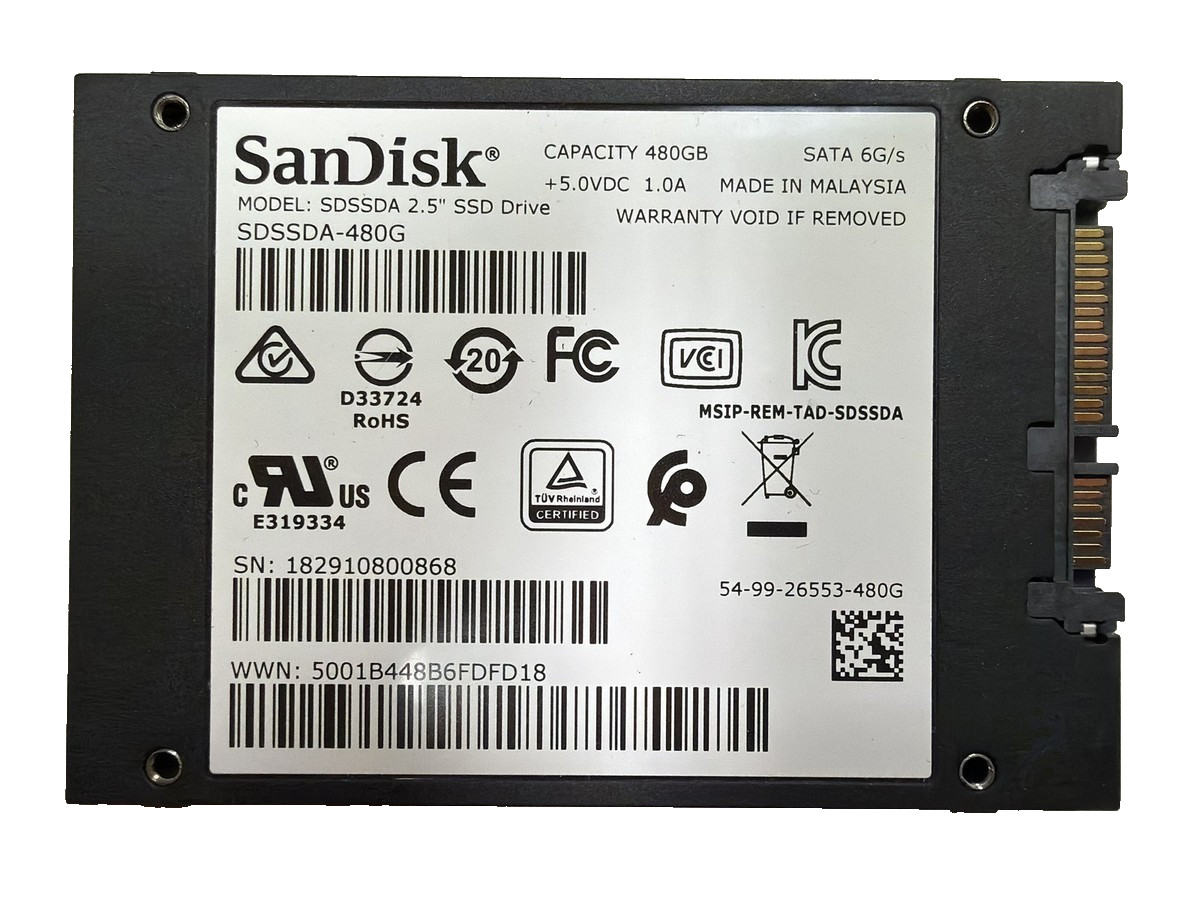 SanDisk 480GB 2.5" SSD Plus Internal Solid State Drive SDSSDA-480G