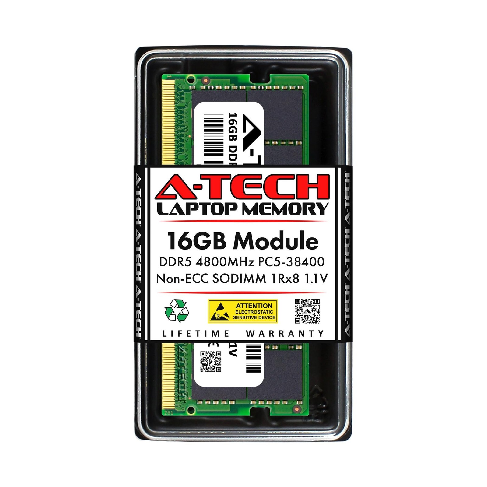 A-Tech 16GB RAM Replacement for CT16G48C40S5 | DDR5 4800MHz PC5-38400 CL40 SO...
