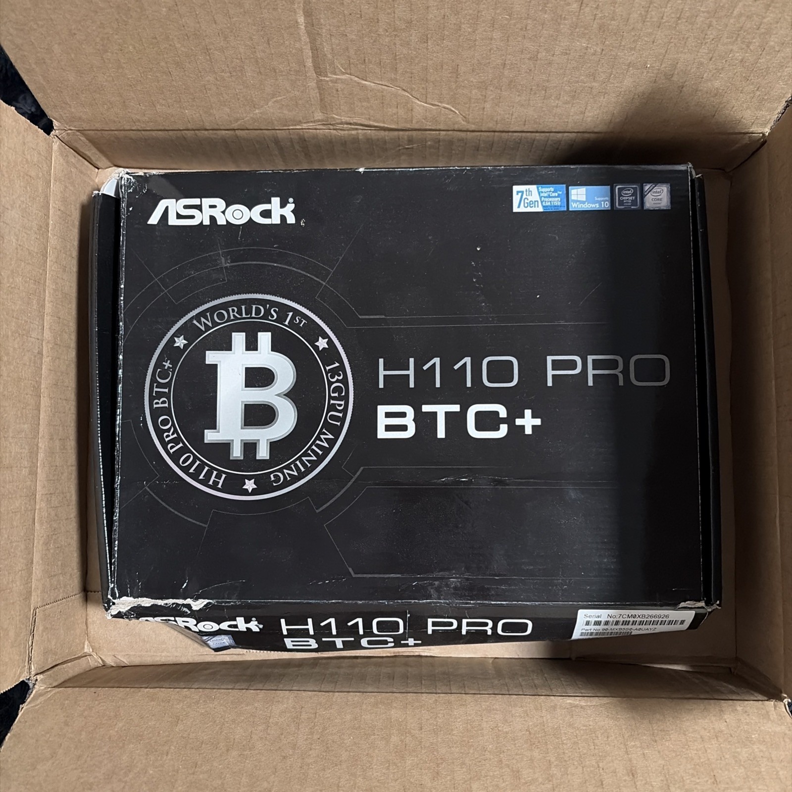 ASRock H110 Pro BTC+ Intel H110 SATA Mining Motherboard 90-MXB5S0-A0UAYZ 