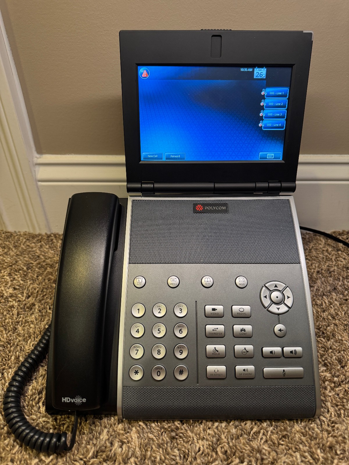 Polycom VVX 1500 IP Video Conference Phone w/ Handset & Cord