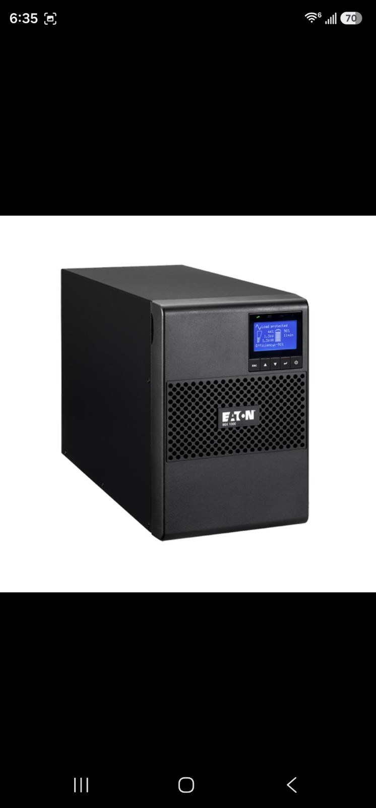 Eaton 9SX 1000VA 900W 120V Online Double-Conversion UPS - 6 NEMA 5-15R Outlets,