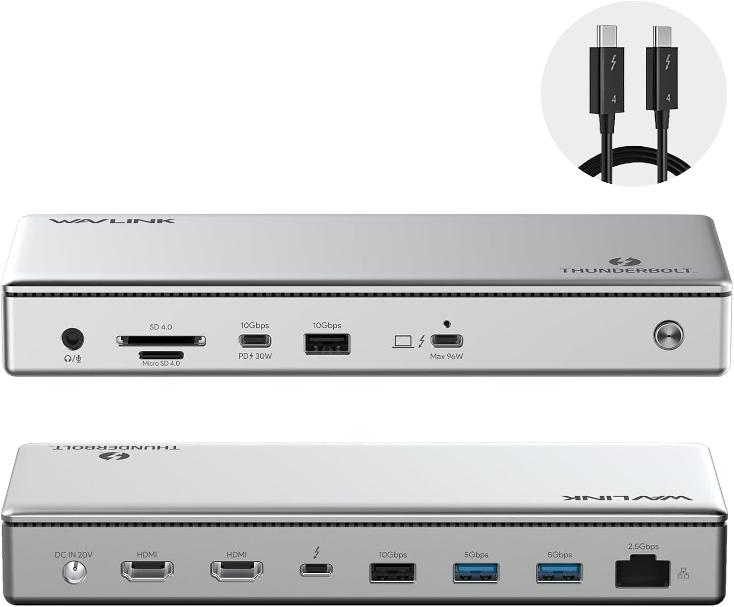 New -  WAVLINK Thunderbolt 4 Dock 100W Charging, Thunderbolt Certified