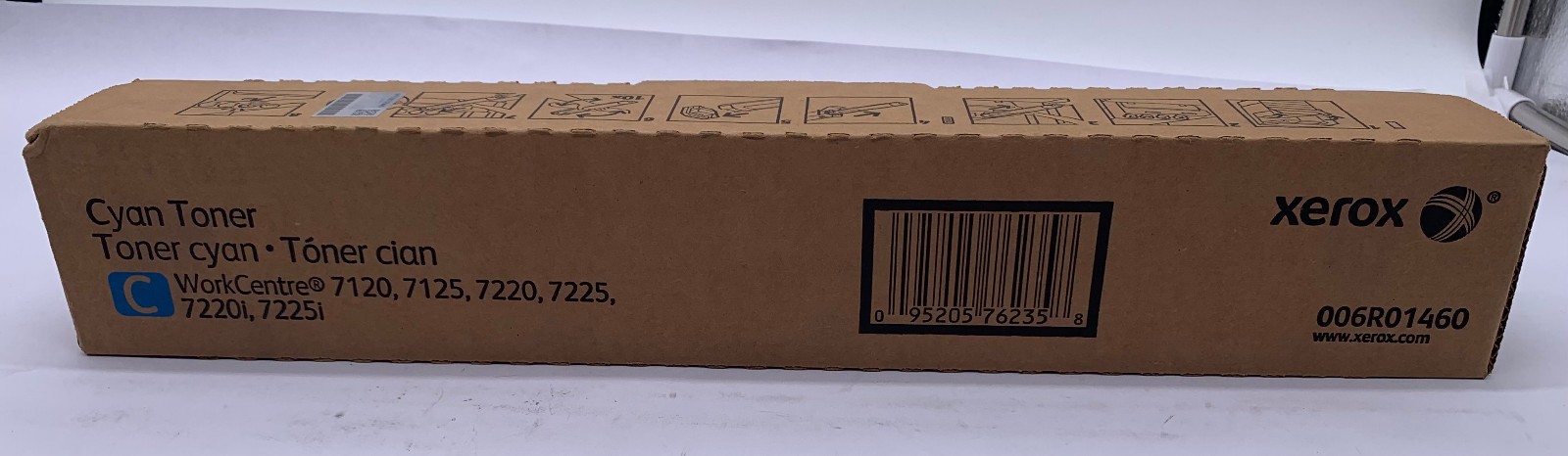 Genuine Xerox OEM 006R01460 / 6R01460 Cyan Laser Toner Cartridge, OEM- Worn Box