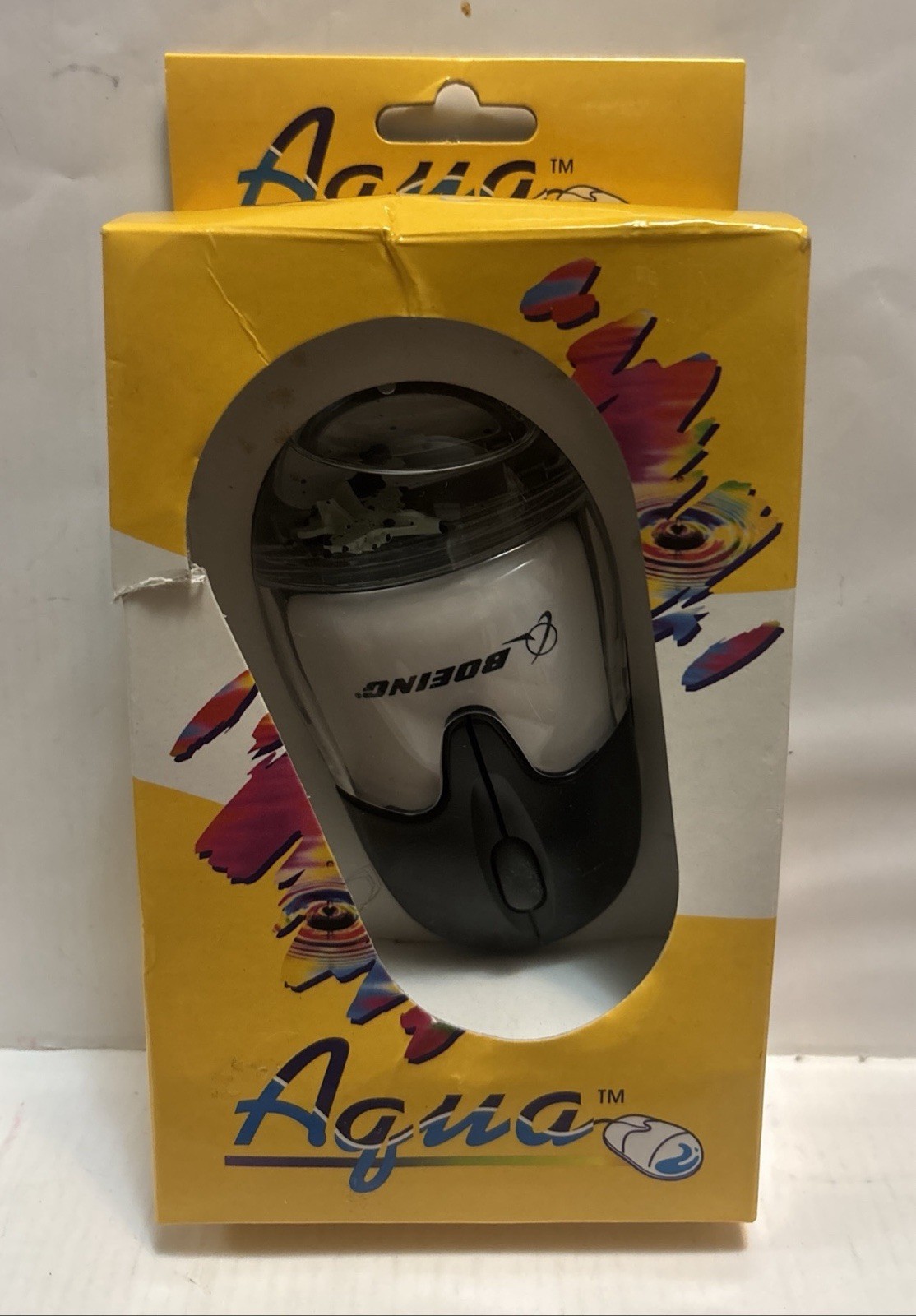 Rare Boeing Aqua Trackball Wired Mouse USB PS2 Oracle Corp. Brand New In Box HTF