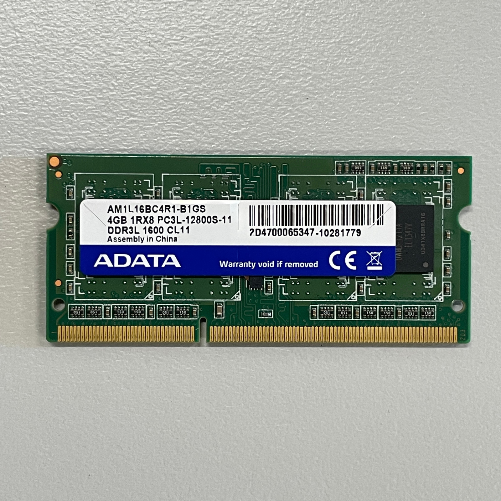ADATA Premier Pro 4GB DDR3 RAM PC3L-12800 1600MHz Unbuffered AM1L16BC4R1-B1GS