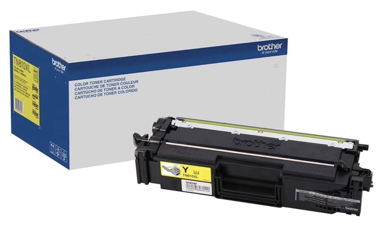 Brother TN810XLY Genuine High Yield Yellow Toner 9000 Pages OEM