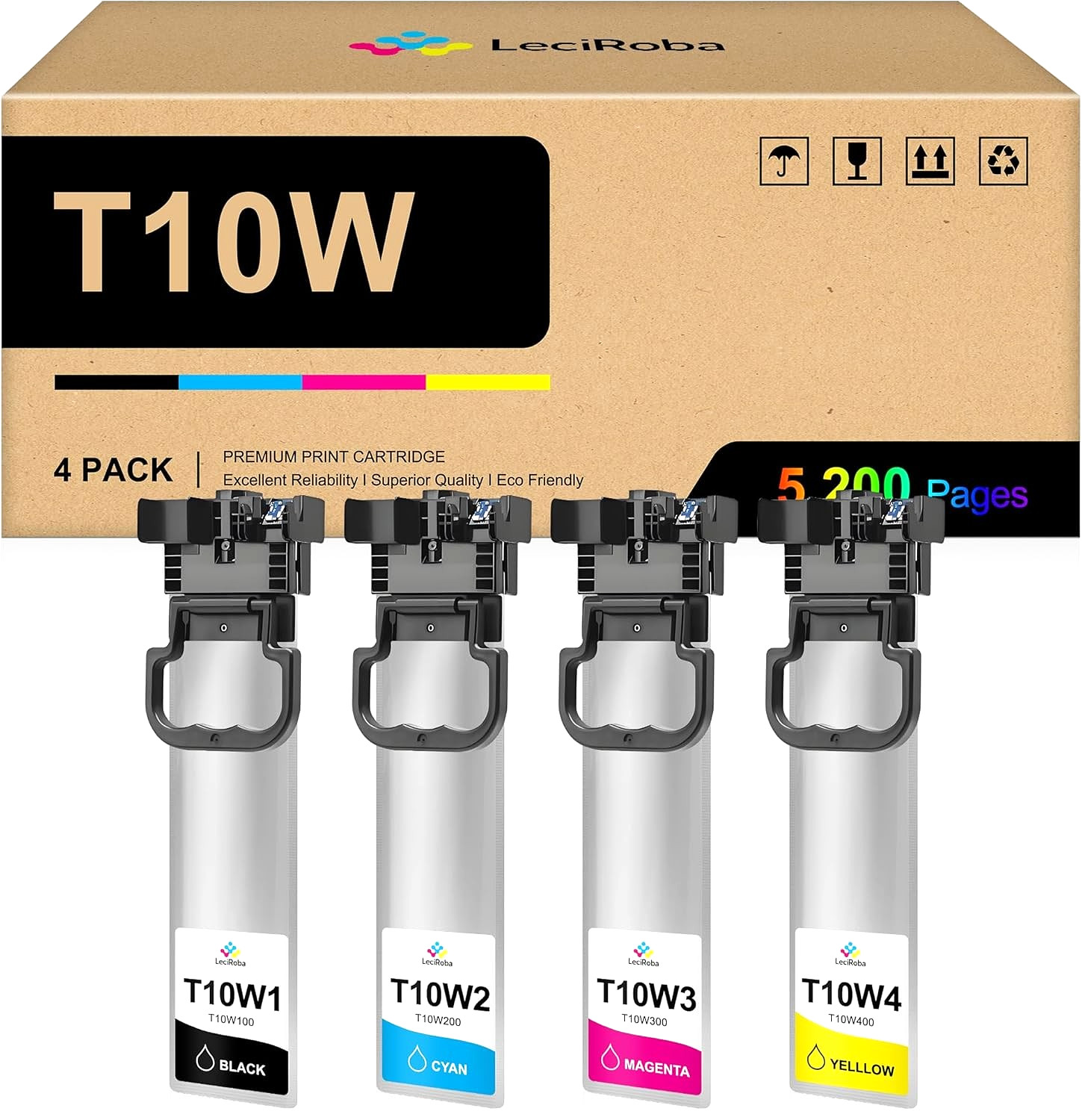 Ink Cartridge for Epson WF-C5390 / WF-C5890 | T10W100 T10W200 T10W300 T10W400