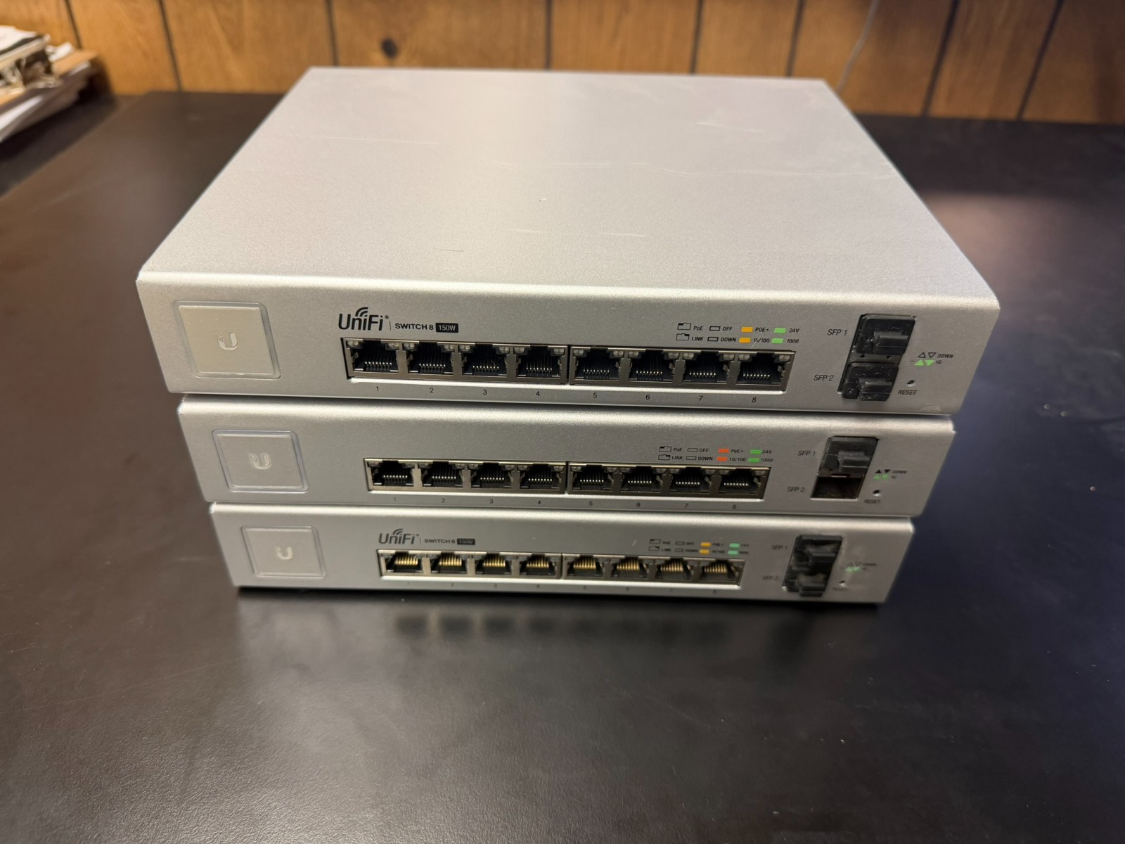 Ubiquiti Networks US-8-150W 8 Ethernet Switch - FOR PARTS NO POWER