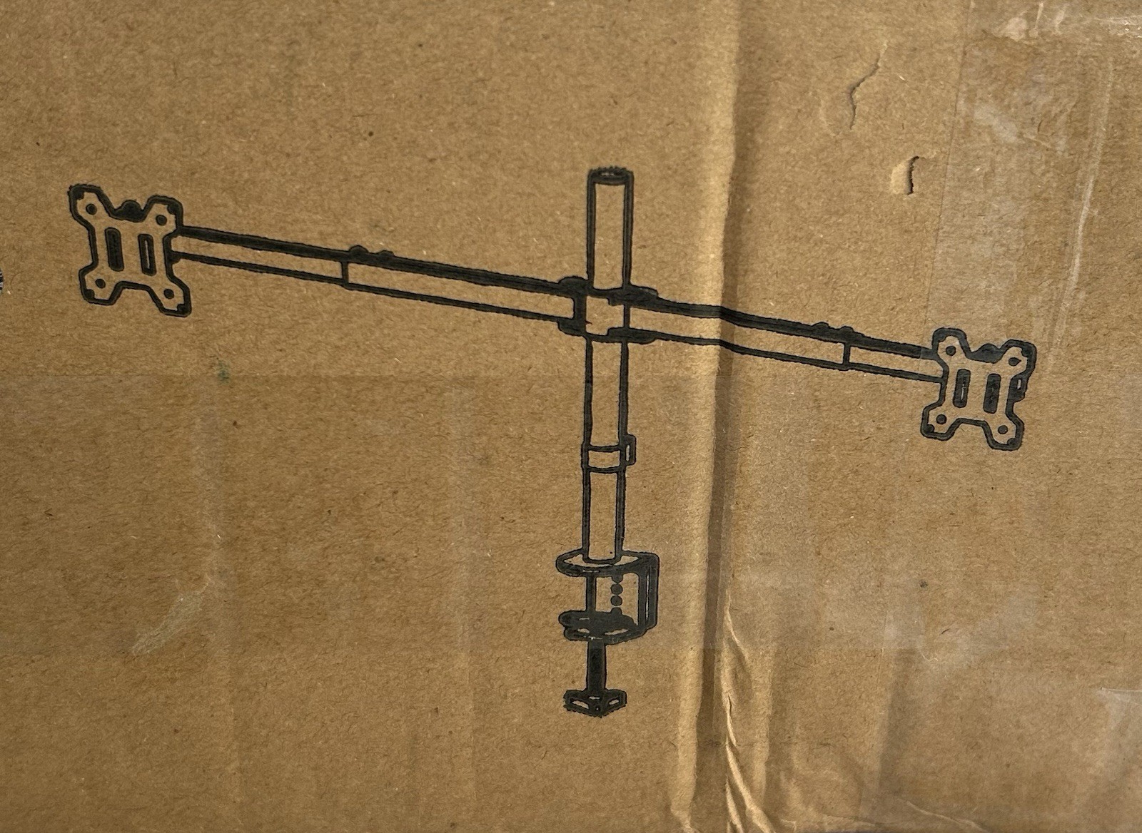 Dual Monitor Mount Stand 13-27" Adjustable Arms VESA Desk Clamp New Open Box