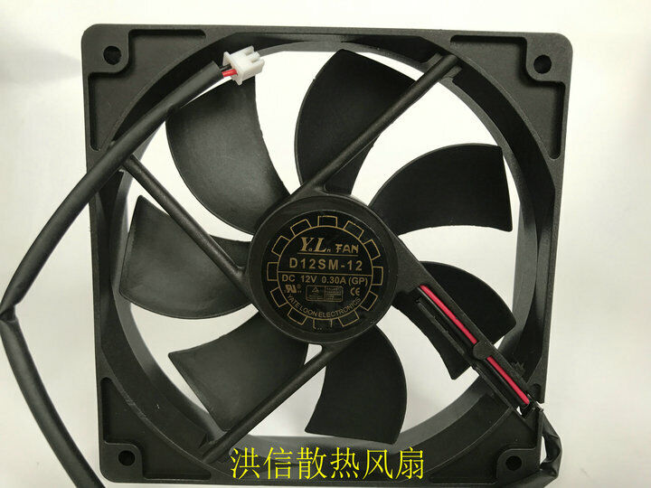 Yate Loon D12SM-12 120*120*25MM DC 12V 0.30A  2Pin Cooling Fan