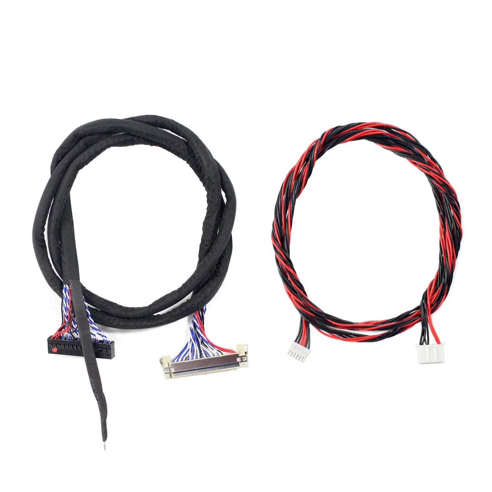 LCD Screen Cable FIX-30P 2ch 8bit 80cm With 6Pin 1.0mm Pitch Backlight Cable