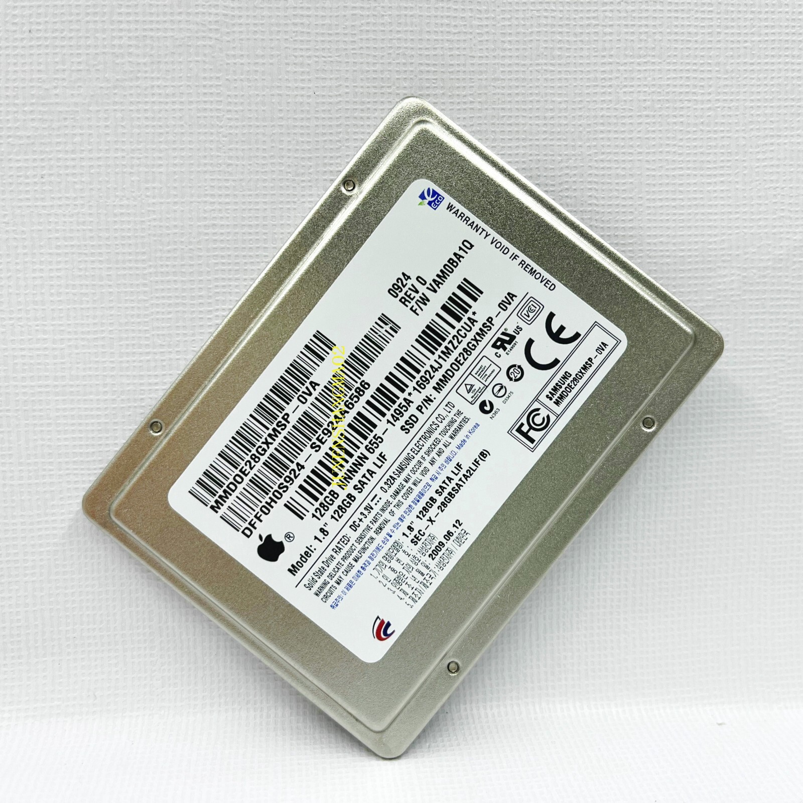 SAMSUNG 128GB (1.8''128GB SATA-LIF) 1.8 "CE SSD for Apple Wiped and Tested