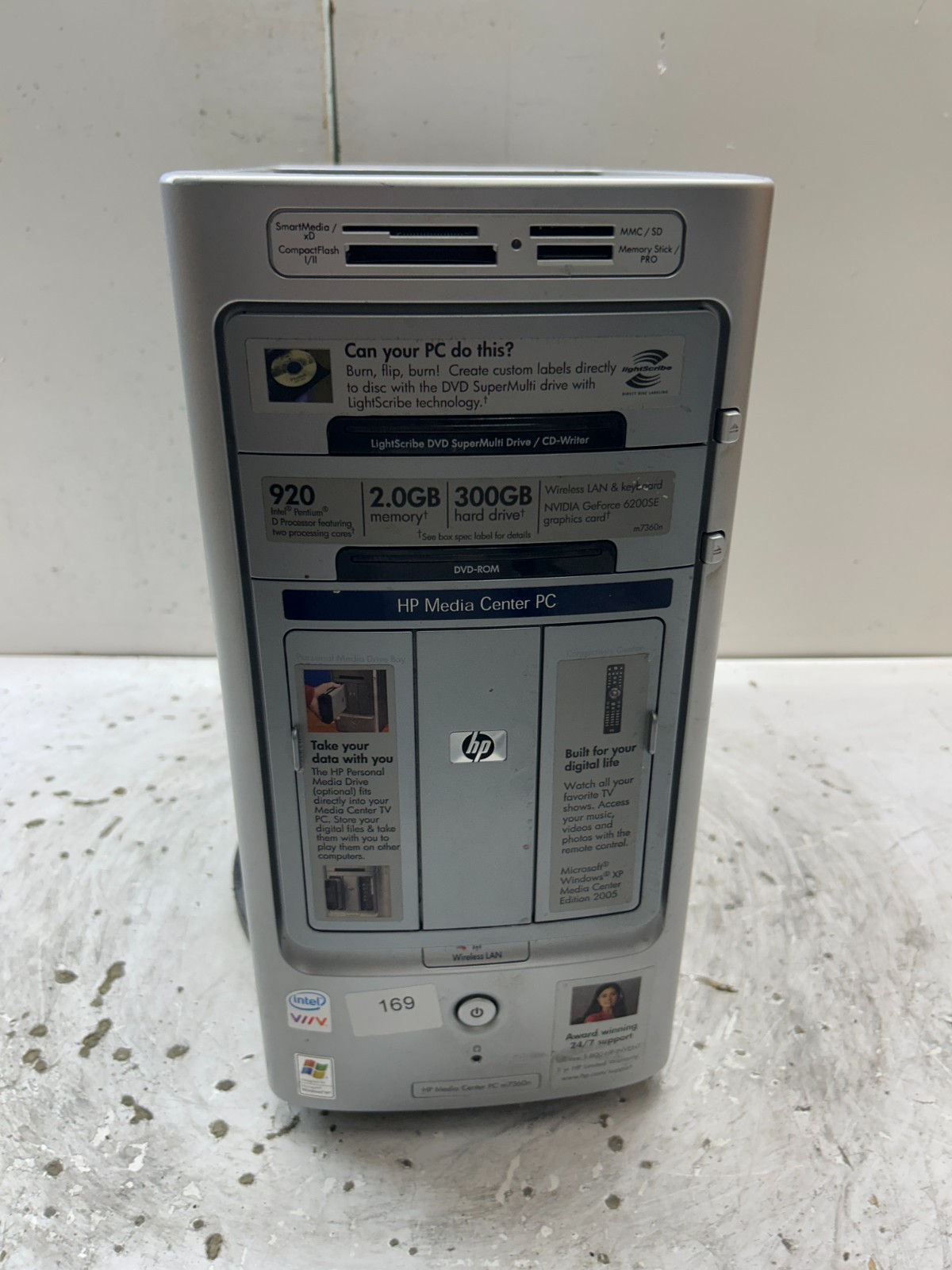 HP Media Center m7360n Intel Pentium D 2.80GHz/800MHz 1GB NO HDD