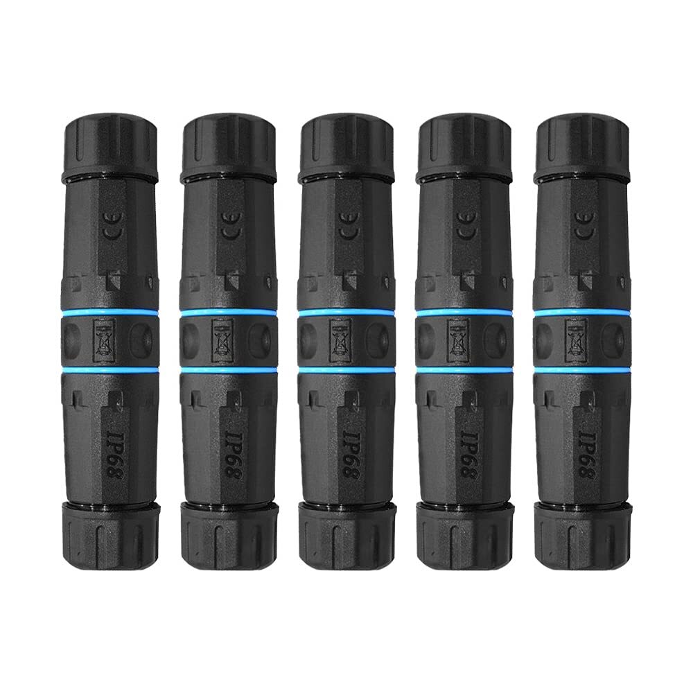 5pcs Rj45 Coupler Waterproof Connector Ip68 Waterproof Ethernet Outdoor Lan Cabl