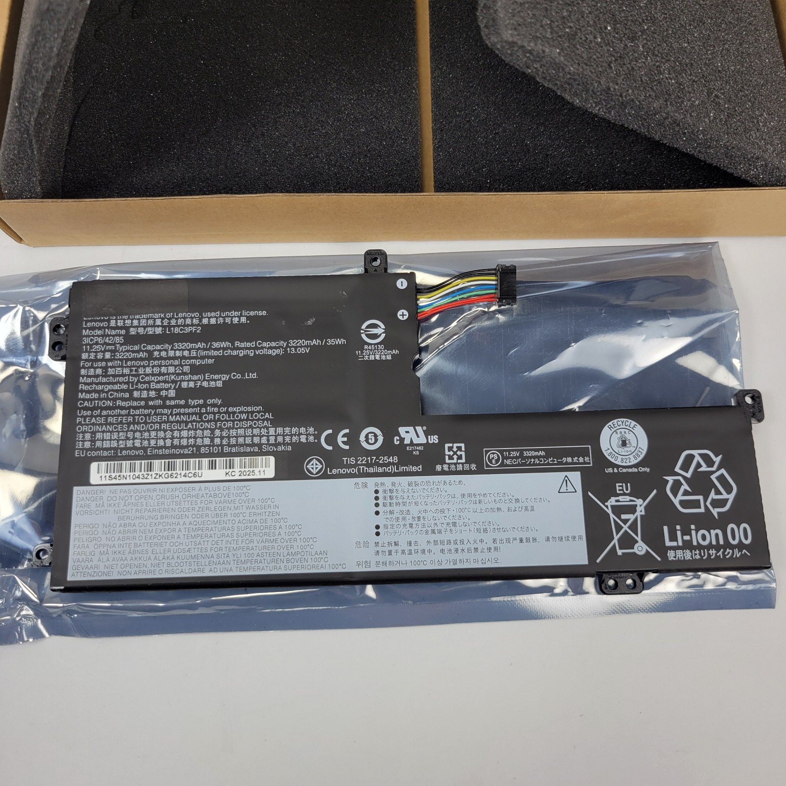 Original L18M3PF2 L18D3PF1 L18L3PF1 L18C3PF2 Battery For Lenovo IdeaPad L340 new