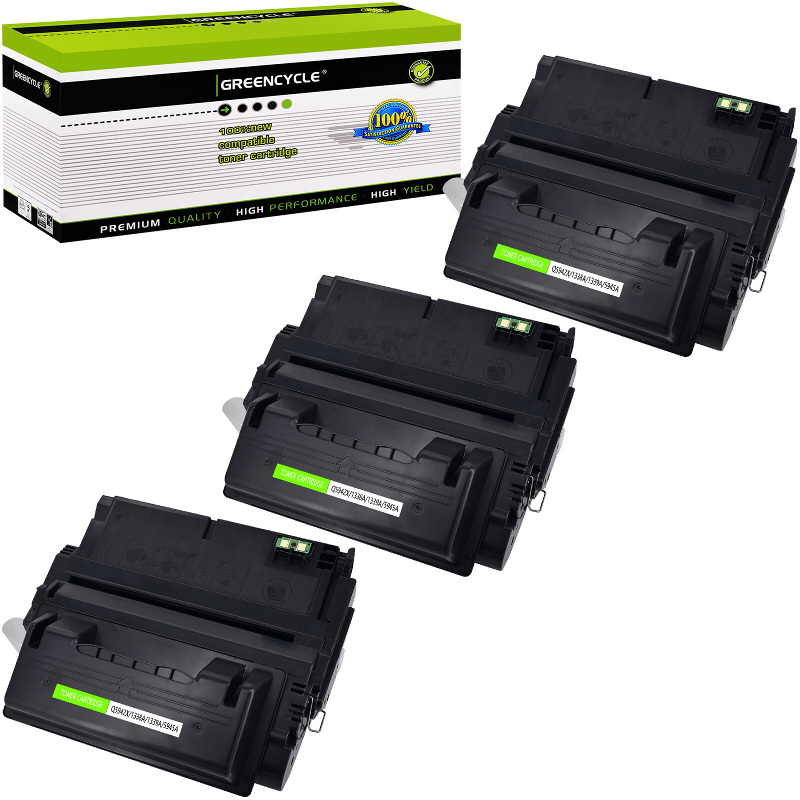 3PK Q5942X 42X BK Laser Toner Cartridges Fits For HP LaserJet 4350n 4350L 4350tn