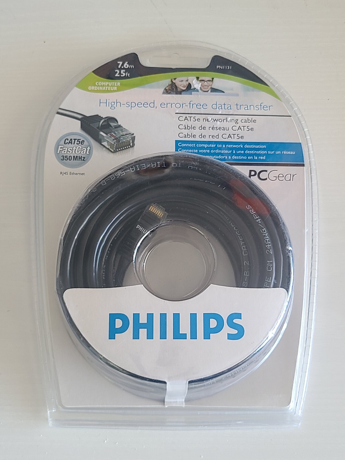 Philips FastCat Cat5e 350 MHz Network Cable Ethernet RJ45 25 Ft 