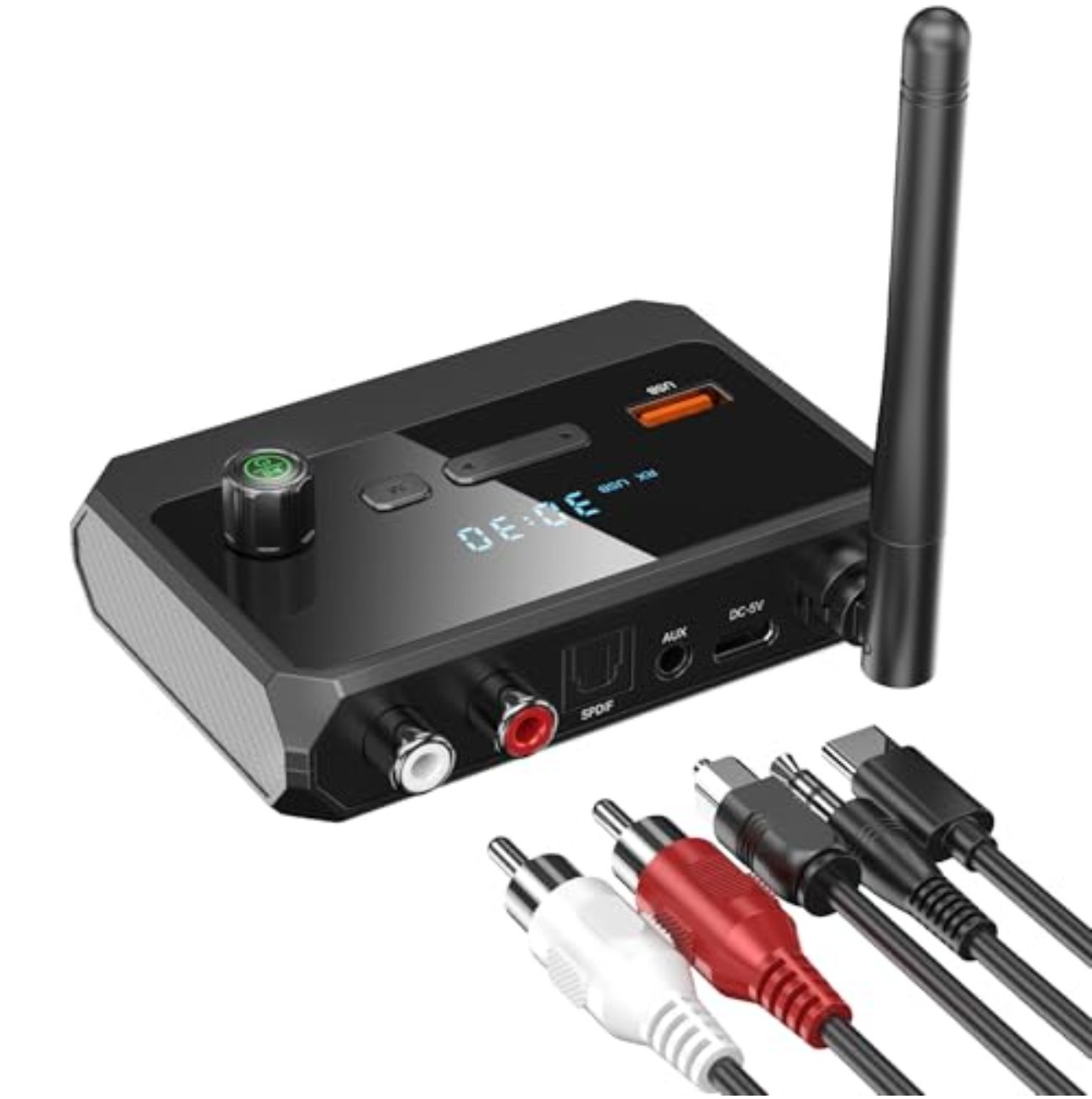 Bluetooth Receiver for Home Stereo Optical RCA 3.5mm USB LCD Bluetooth 5.4 HiFi