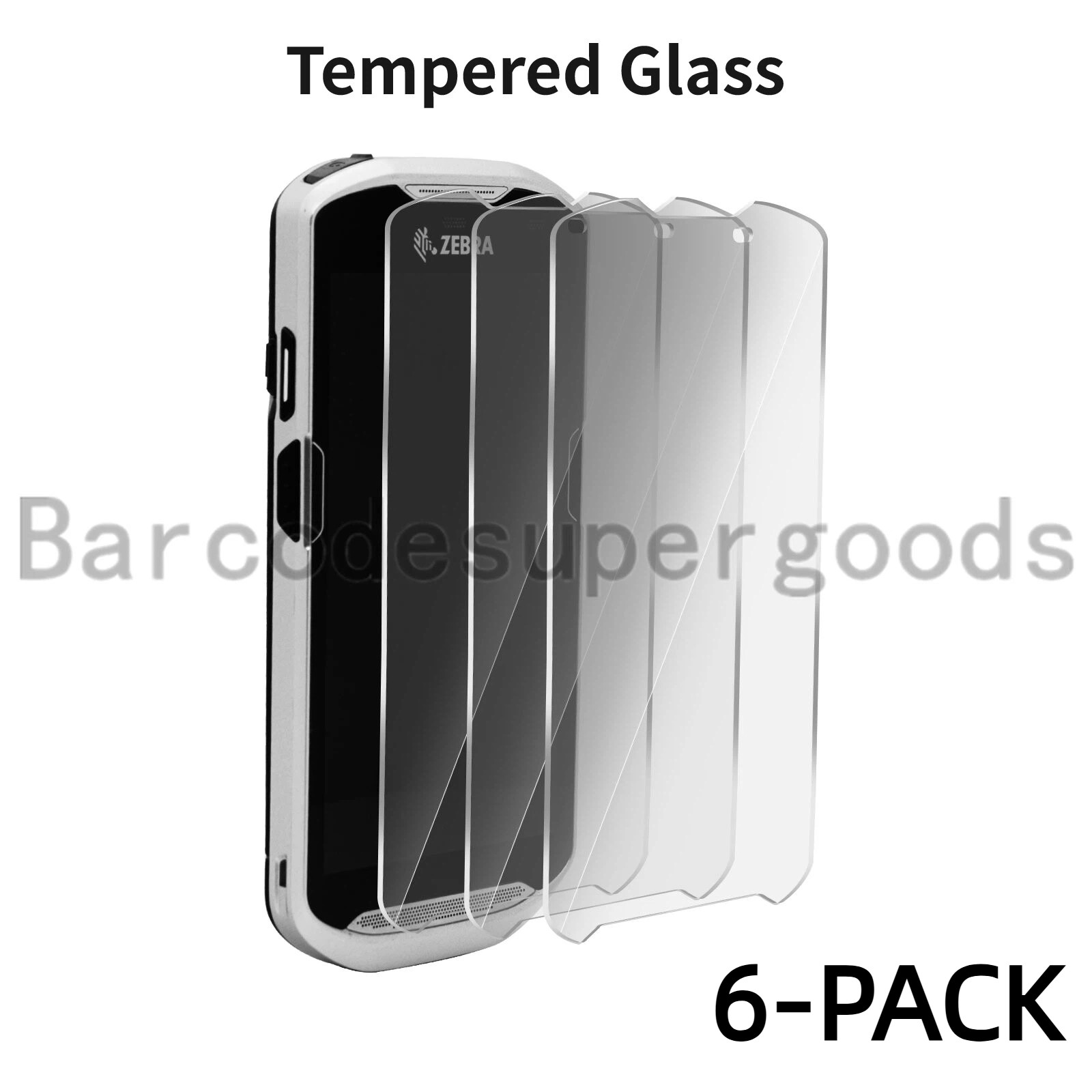 6PCS Screen Tempered Protector Film for Zebra TC51 TC510K TC52 TC56 TC57