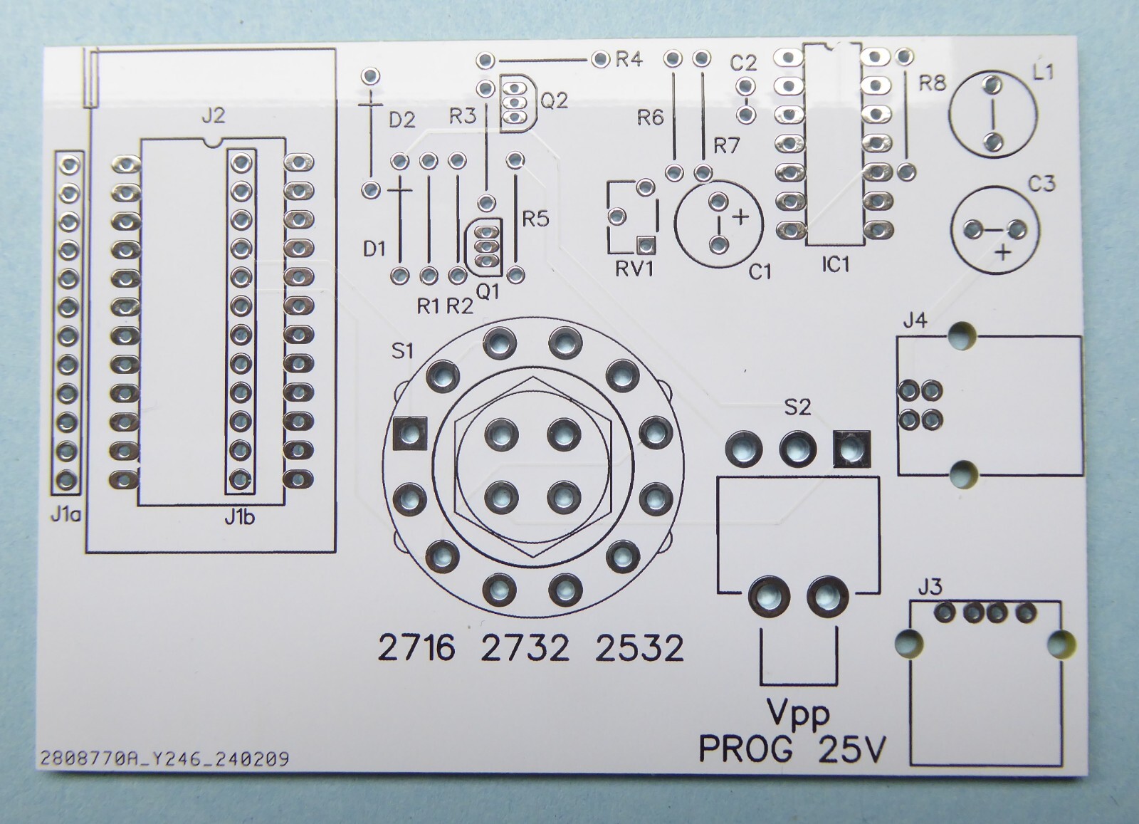 2732 to 2532 EPROM Programmer Adapter PCB (TL866)