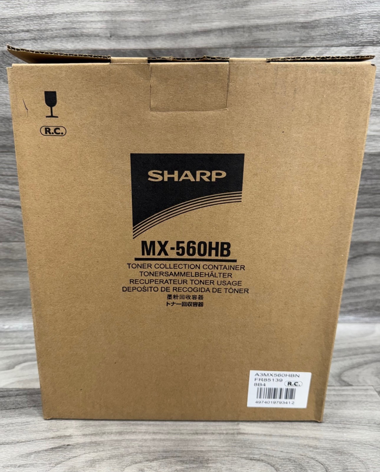 GENUINE OEM SHARP MX-560HB CBOX-0213DS51 WASTE TONER CARTRIDGE MX-M364N MX-M365N