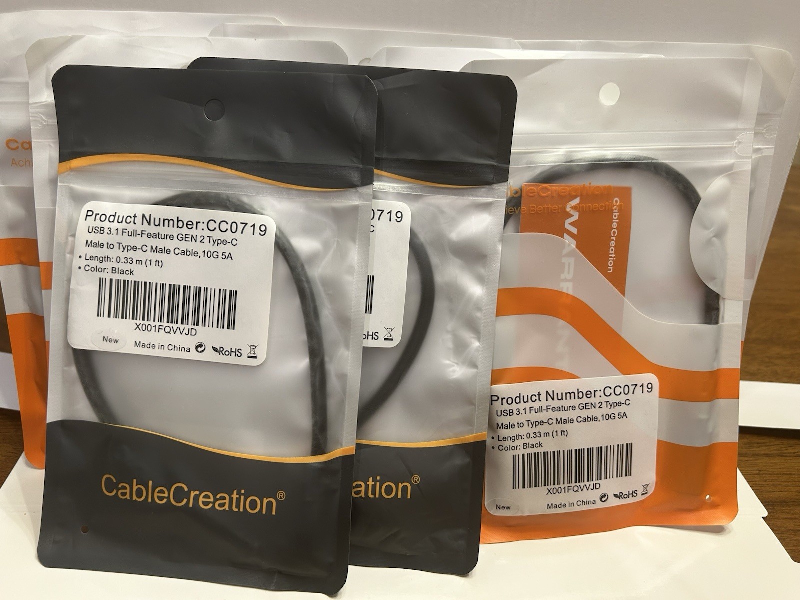 CableCreation 100W USB C To C Charging Cable | USBC 3.1 Gen 2 | 10G Data | 1 FT