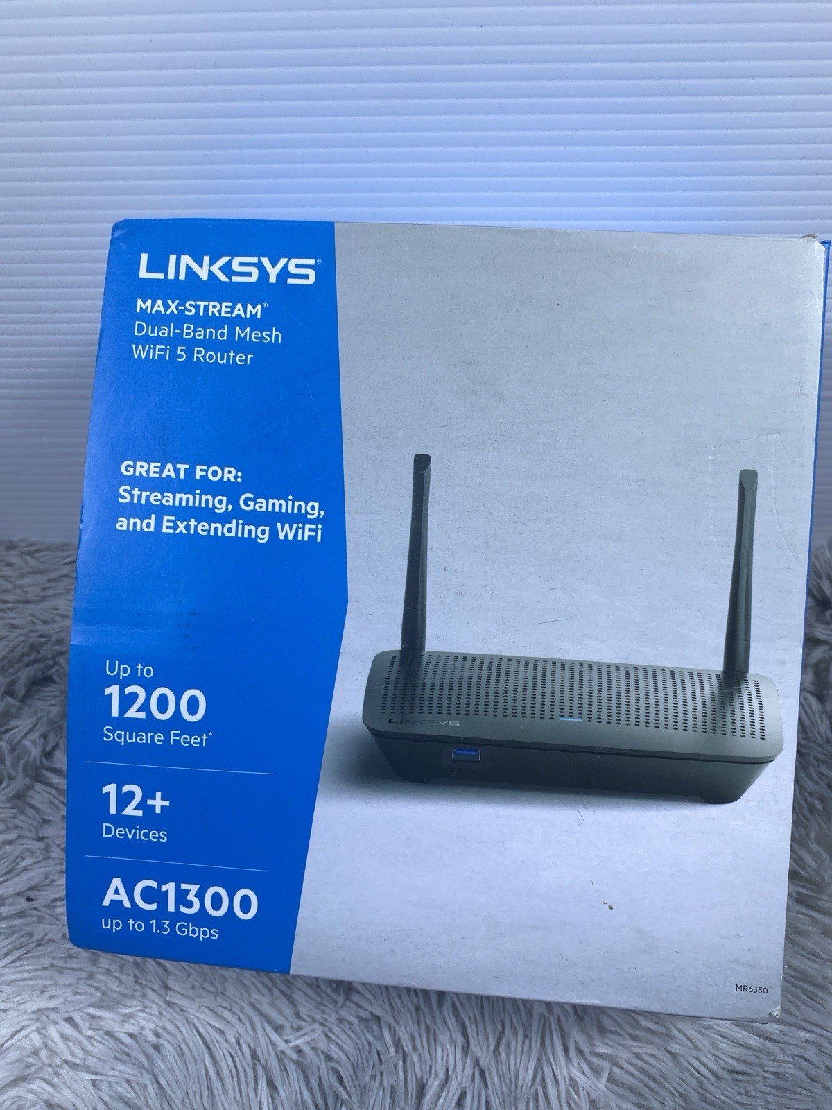 Linksys AC1300 MR6350 Mesh WiFi Router New Open Box, 12+ Devices