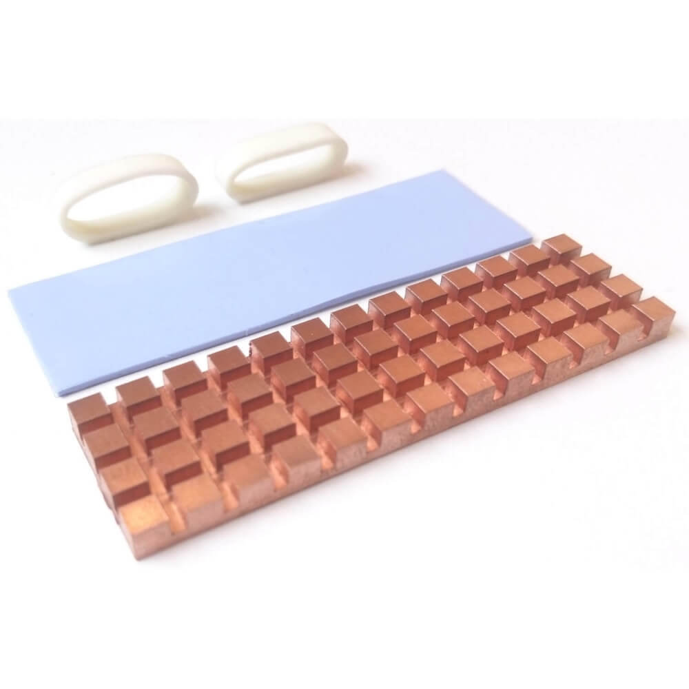 Easycargo M.2 Copper Heatsink 70mmx20mmx3mm 2280 SSD M.2 Heat Sink
