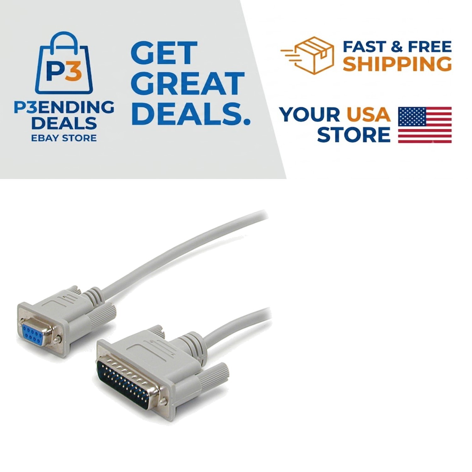 10 ft  Cross Wired Serial Null Modem Cable - Enhanced Data Connectivity