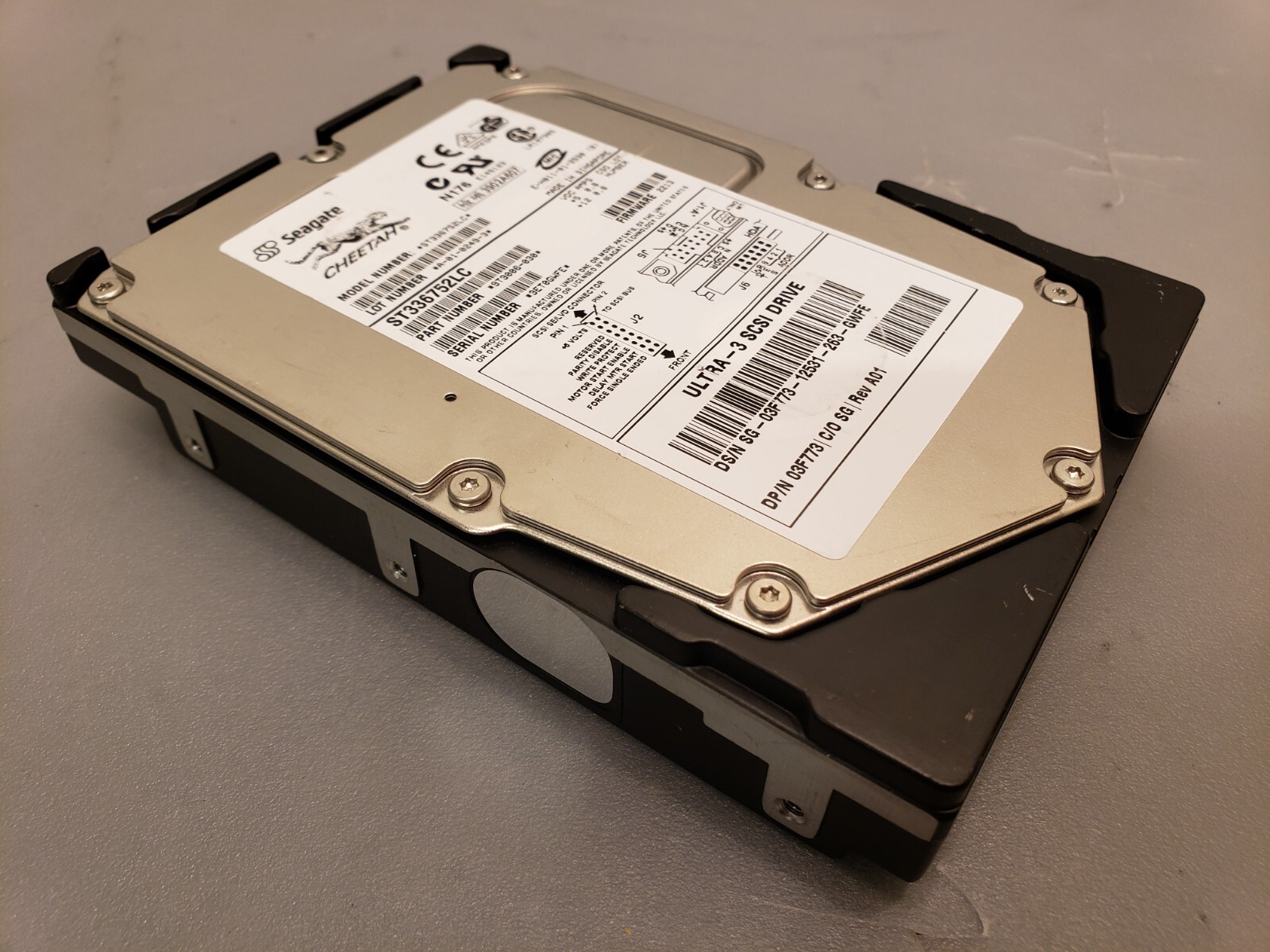 Seagate ST336752LC 36GB 15k U160 80 Pin 3.5" SCSI Hard Drive HDD 100%