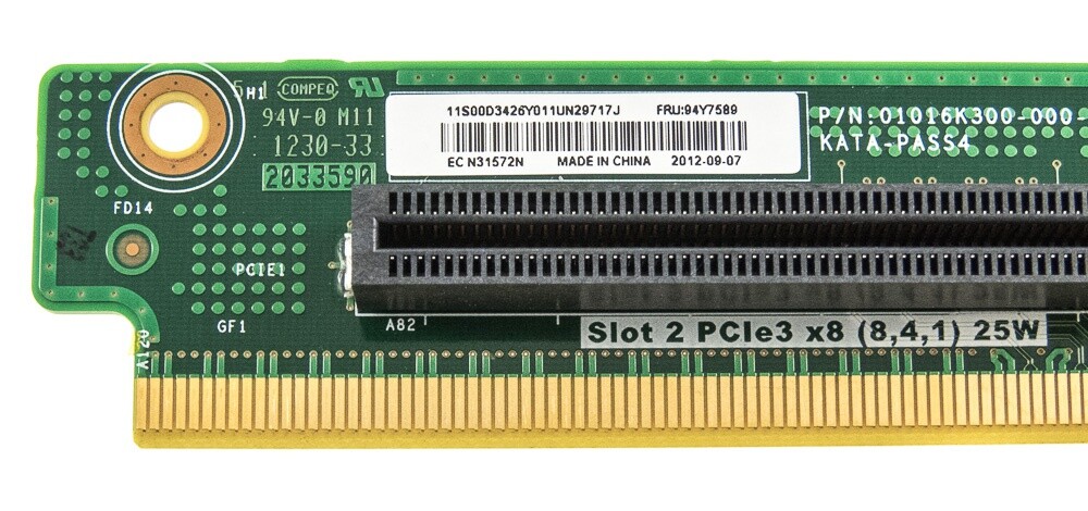 RISER CARD IBM 94Y7589 x3550 M4 PCIe x16