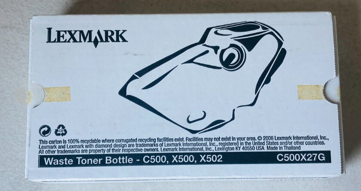 NEW GENUINE Lexmark X500 X500n X502n Printer Waste toner bottle pack C500X27G