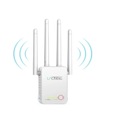 1200Mbps WiFi Extender – Dual Band 2.4G/5G Signal Booster with Ethernet Ports