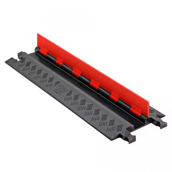 Cable Protector, 1-1/4 in H, 38-1/2 in L, 11 in W, 1 Channel, Polyurethane,