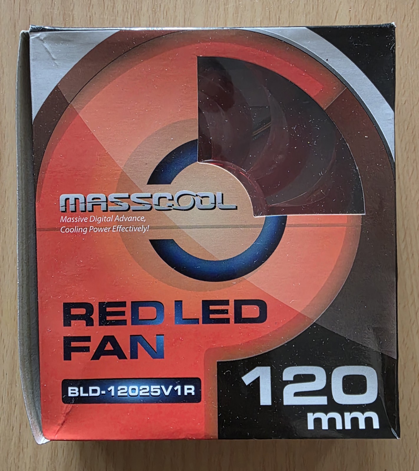 Masscool BLD-12025V1R LED Case Fan 120mm Ball Bearing Red LED 1500 RPM 3 & 4 Pin