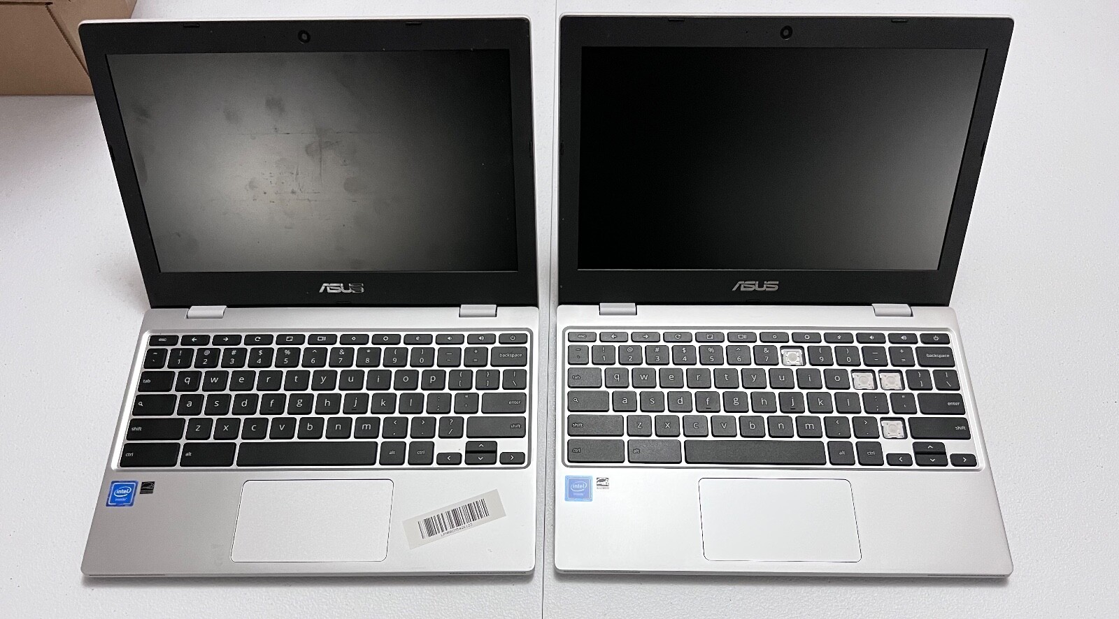 Lot of 2 Defective ASUS Chromebook - Model CX1100CN Notebook PC - Intel