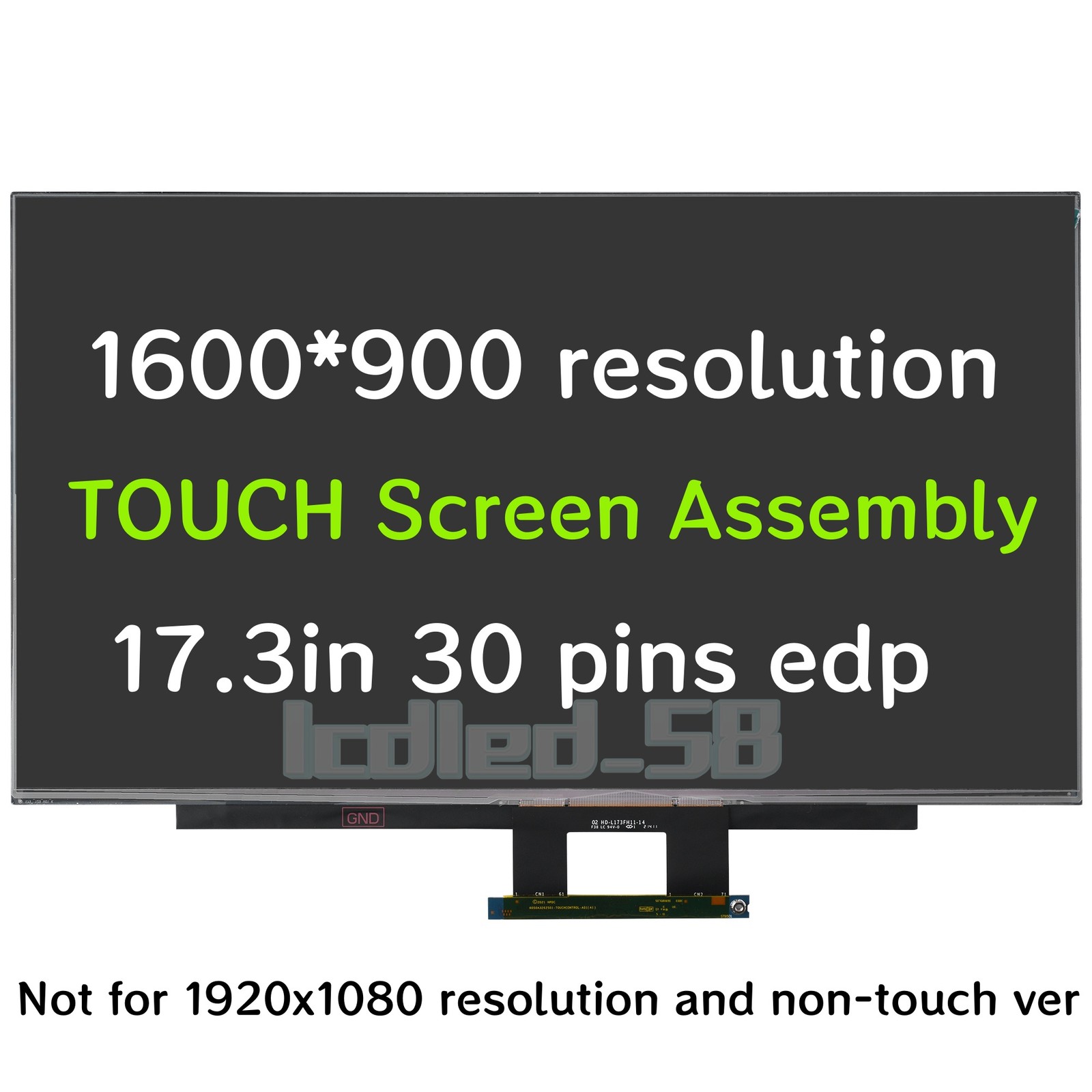 17.3'' For HP 17-CP0025CL 17-CP3055CL 17-CP3058NR HD+ LCD touch Screen Digitizer