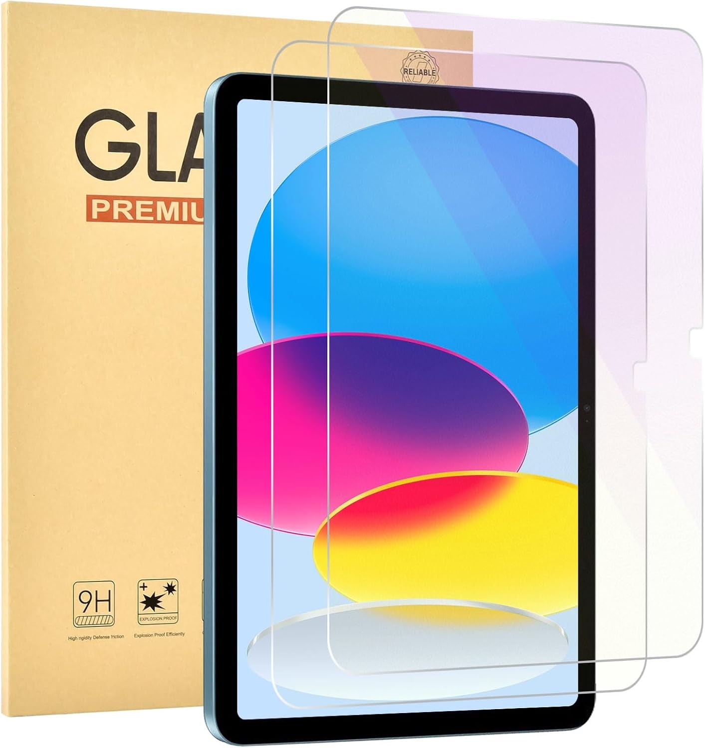 2 Pack Anti Blue Light Screen Protector 9H Hardness for iPad 11th & 10th