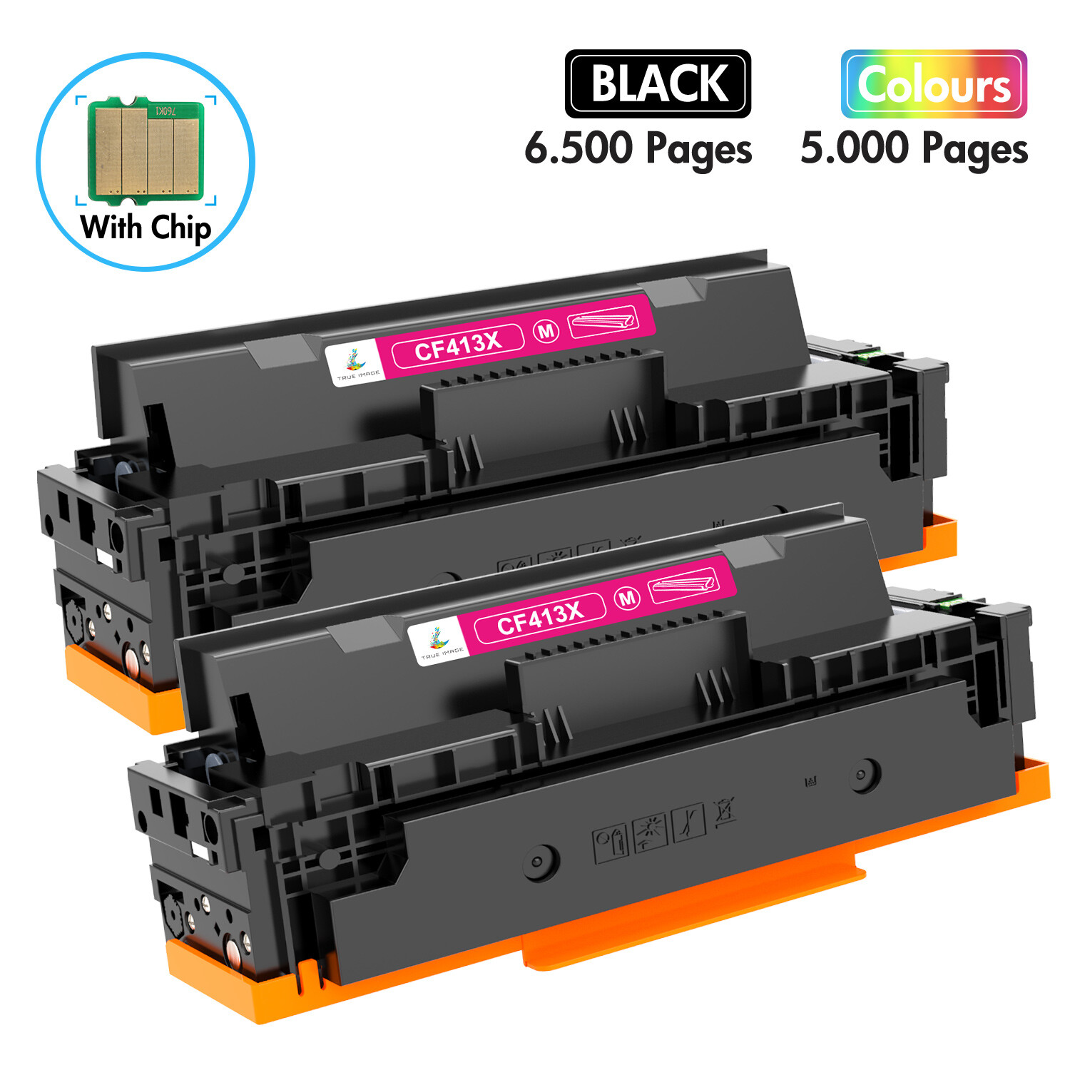 2PK CF413X MG Toner Cartridge Fits For HP Color LaserJet Pro M452 M452dw M452nw