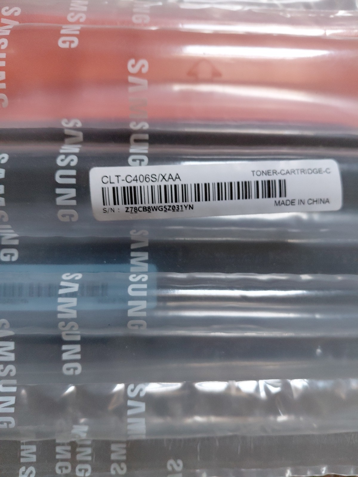 Samsung CLT-C406S/XAA Cyan Printer Cartridge Toner No Box But Sealed