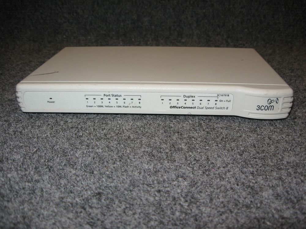3COM officeconnect dual speed switch 8 port 3C16791A *EXCL PSU*