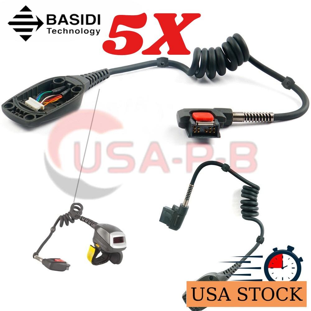 🔥5Pcs Power Cable with Back Cover Replace for Symbol RS4000 Ring Scanner US 🔥