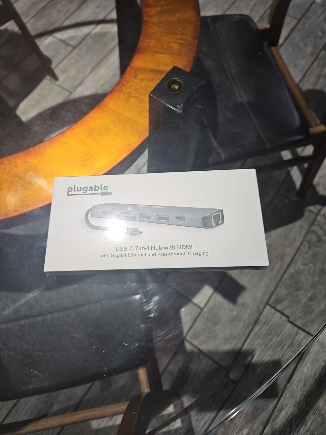 Plugable 7-in-1 USB C Hub Multiport Adapter with Ethernet - 100W Charging