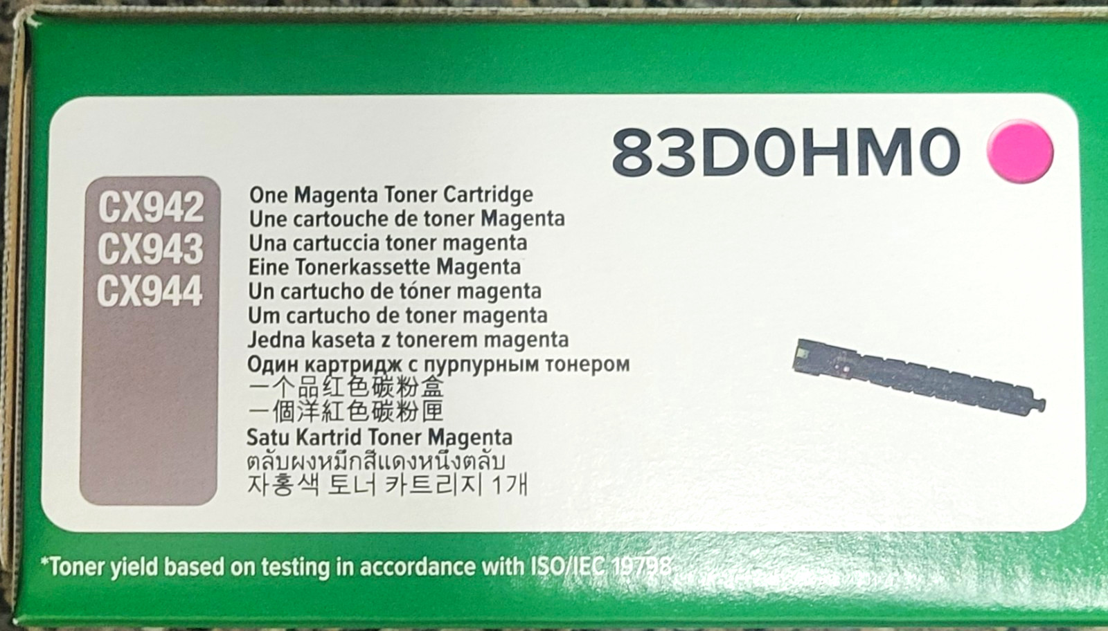 Lexmark 83D0HMO Magenta Laser Toner Cartridge for CX942 CX943 CX944