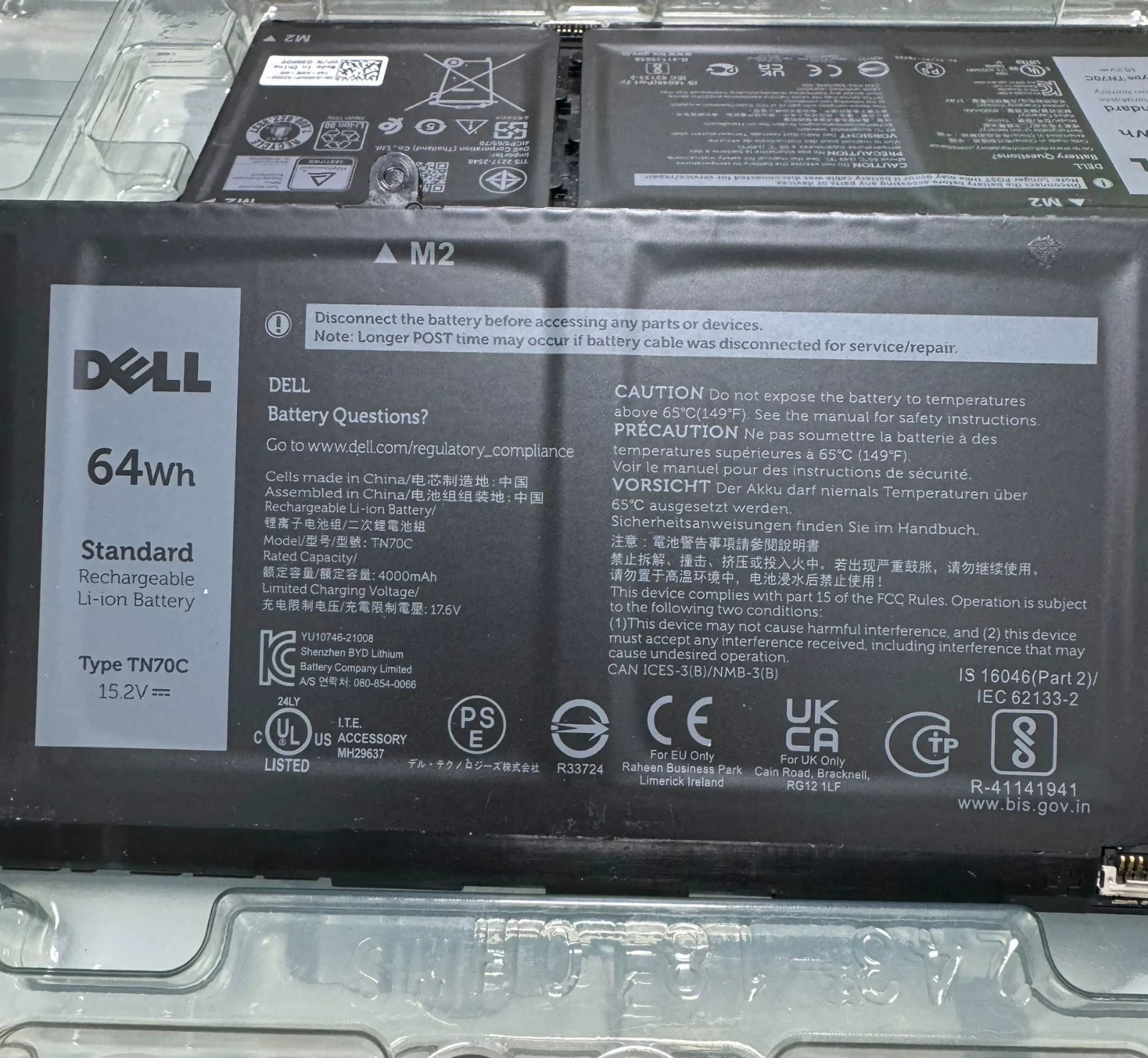 64Wh Genuine Dell TN70C Battery For Dell Inspiron 3510 3511 3515 5310 5410 5415