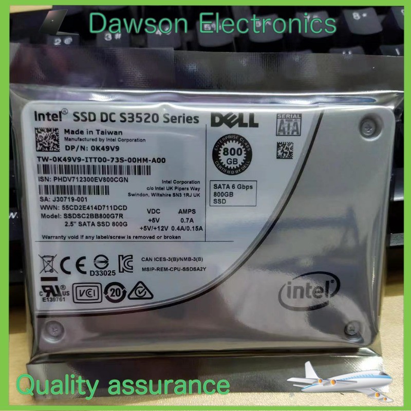 Intel SSD DC S3520 Series 6Gb/s MLC 2.5" SATA III SSDSC2BB800G7R 800GB 0K49V9