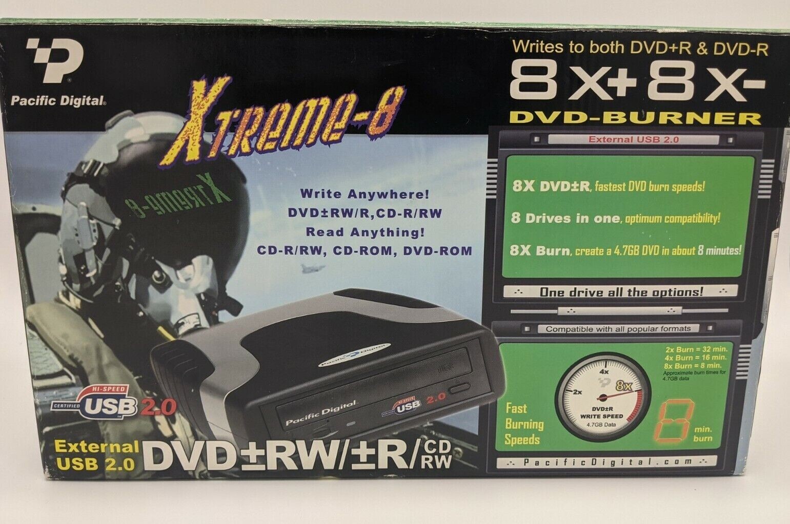 USED Pacific Digital X-TREME - 8x + 8x - DVD Burner
