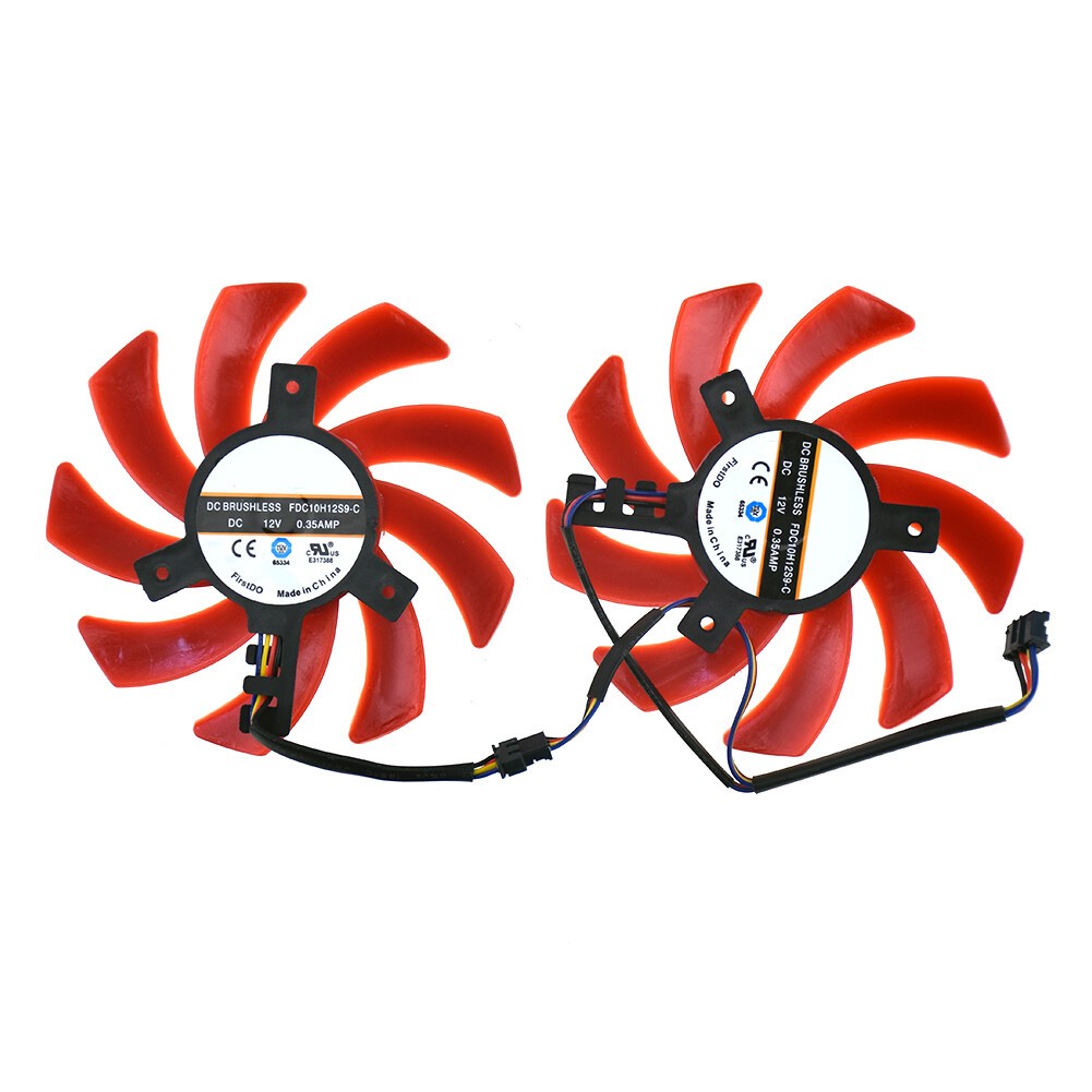 2pcs 85mm Fan Replacement for XFX RX480 RX550 RX560 RX570 GPU Cooling 4pin